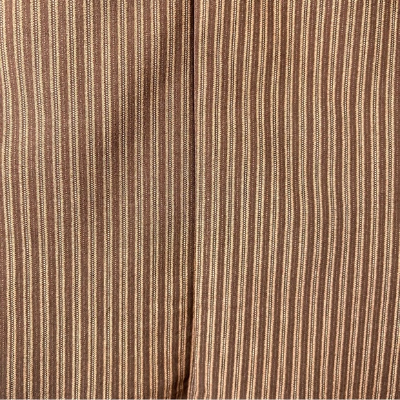 Wildlife New York Chocolate Brown Pinstriped Midi Skirt - Size 8 - Picture 9 of 11